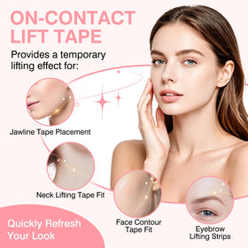 LadPemo Face Lift Tape applied on a model's face for contouring