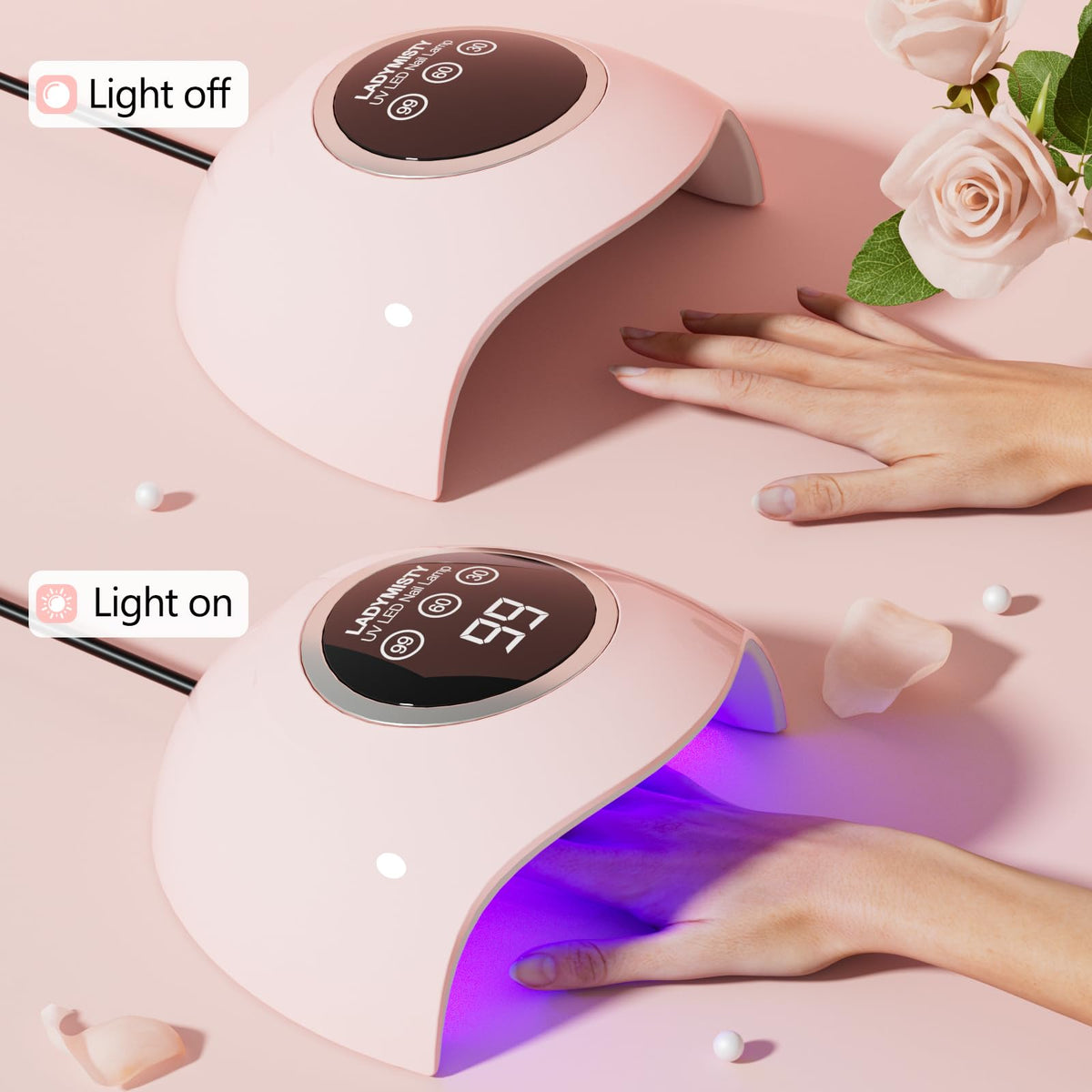 LadyMisty 72W Nail Lamp with 18 lamp beads