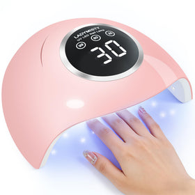 LadyMisty 72W UV LED Nail Lamp front view in pink