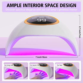 LadyMisty 72W UV Nail Lamp compact design for storage