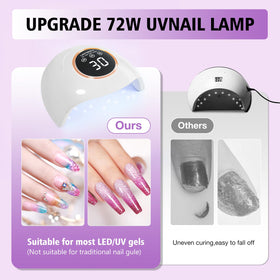 LadyMisty 72W UV Nail Lamp displaying timer settings