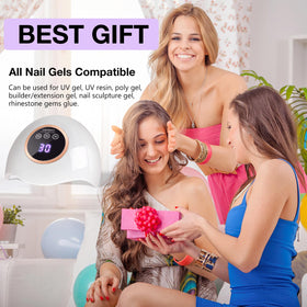 LadyMisty 72W UV Nail Lamp packaging and accessories