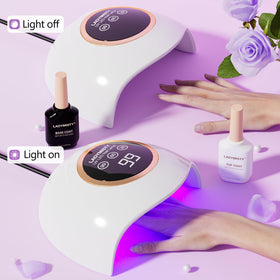 LadyMisty 72W UV Nail Lamp with hand inside for curing