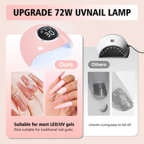 LadyMisty Nail Lamp in use with gel polish
