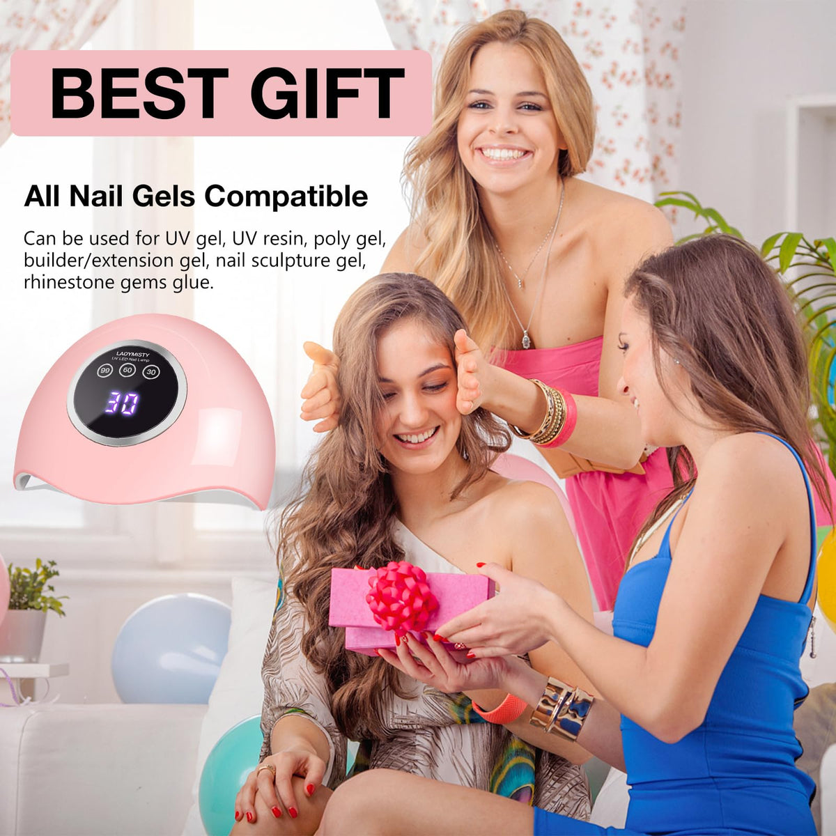 LadyMisty Nail Lamp packaging and accessories