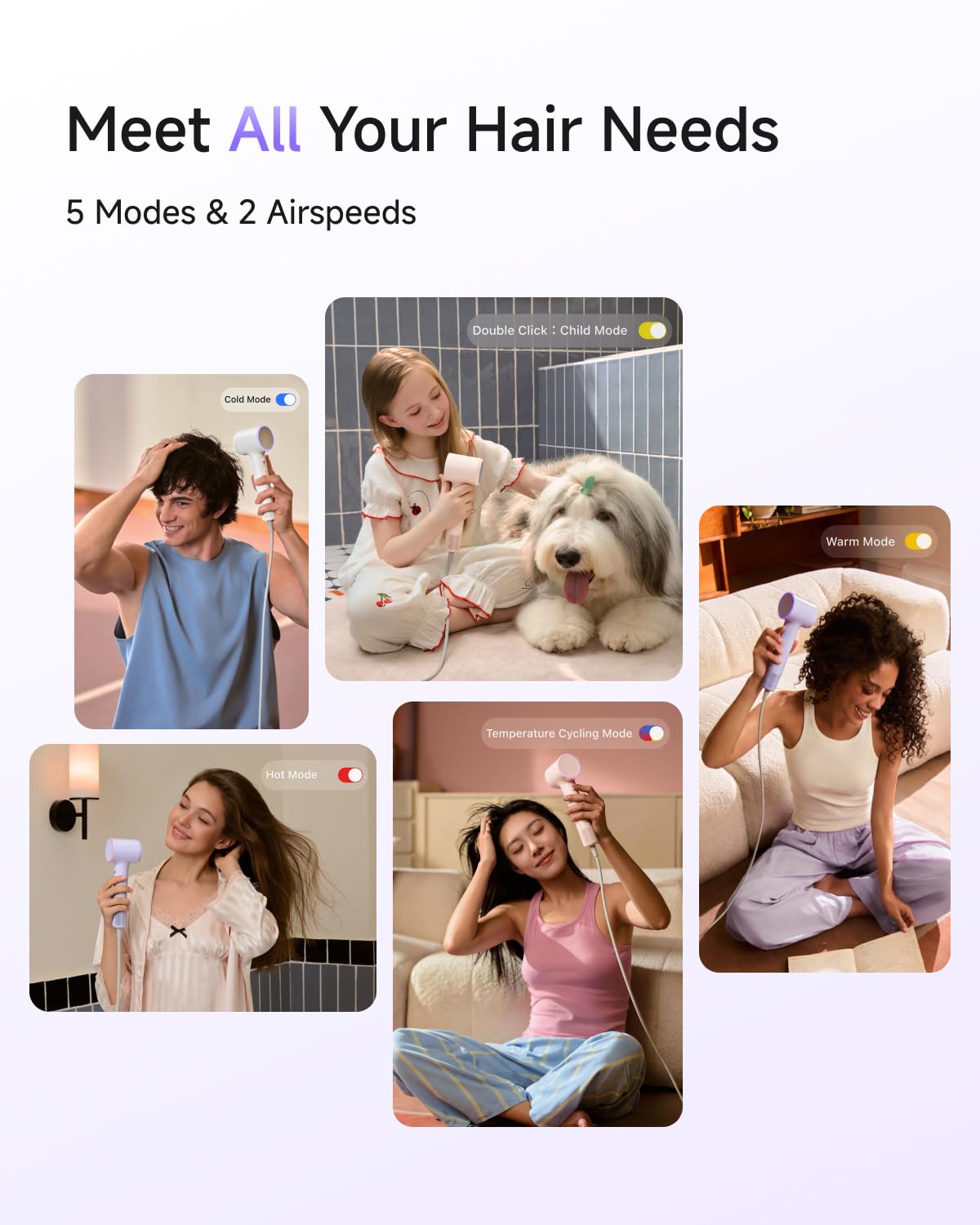 Laifen Air hair dryer compact design for easy storage