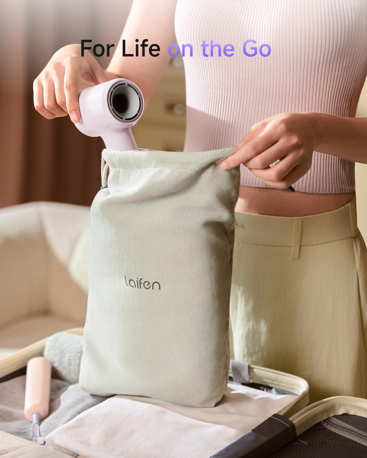 Laifen Air Hair Dryer in a bathroom setting