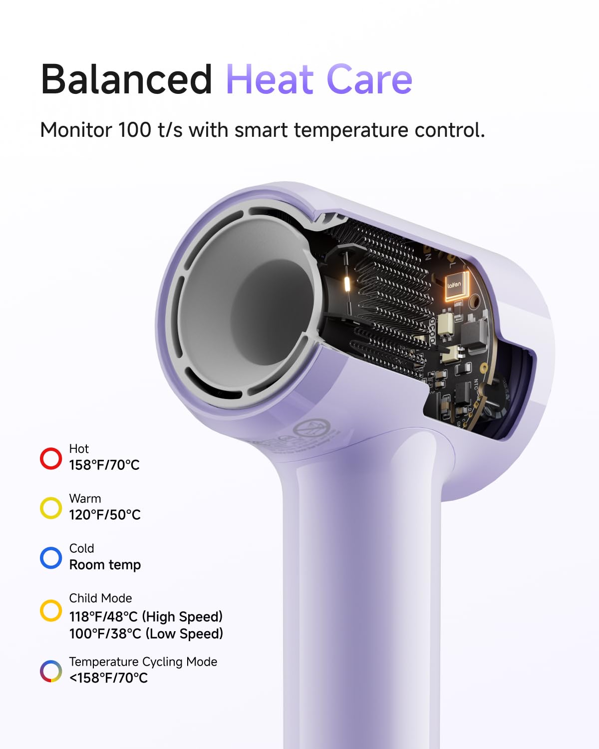 Laifen Air hair dryer lightweight design in hand