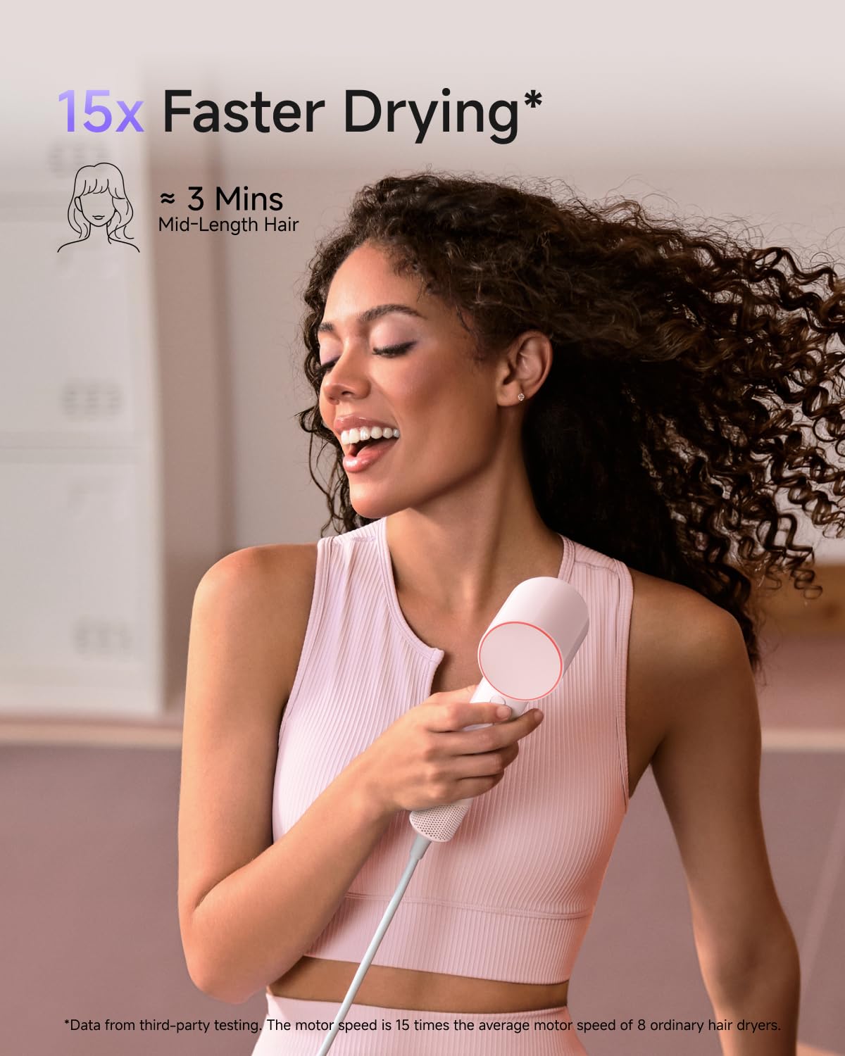 Laifen Air Hair Dryer side view with concentrator nozzle