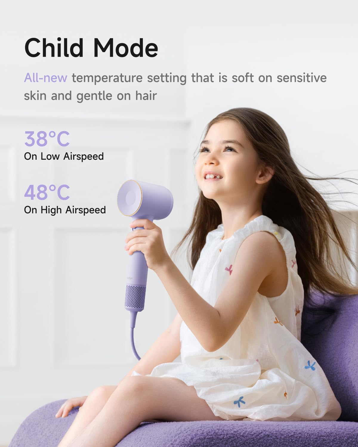 Laifen SE 2 Hair Dryer in use with a model styling hair