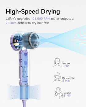 Laifen SE 2 Hair Dryer showing the concentrated airflow nozzle