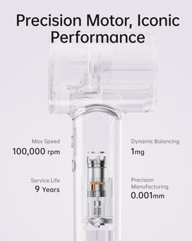 Laifen SE Lite hair dryer compact size in a bathroom setting