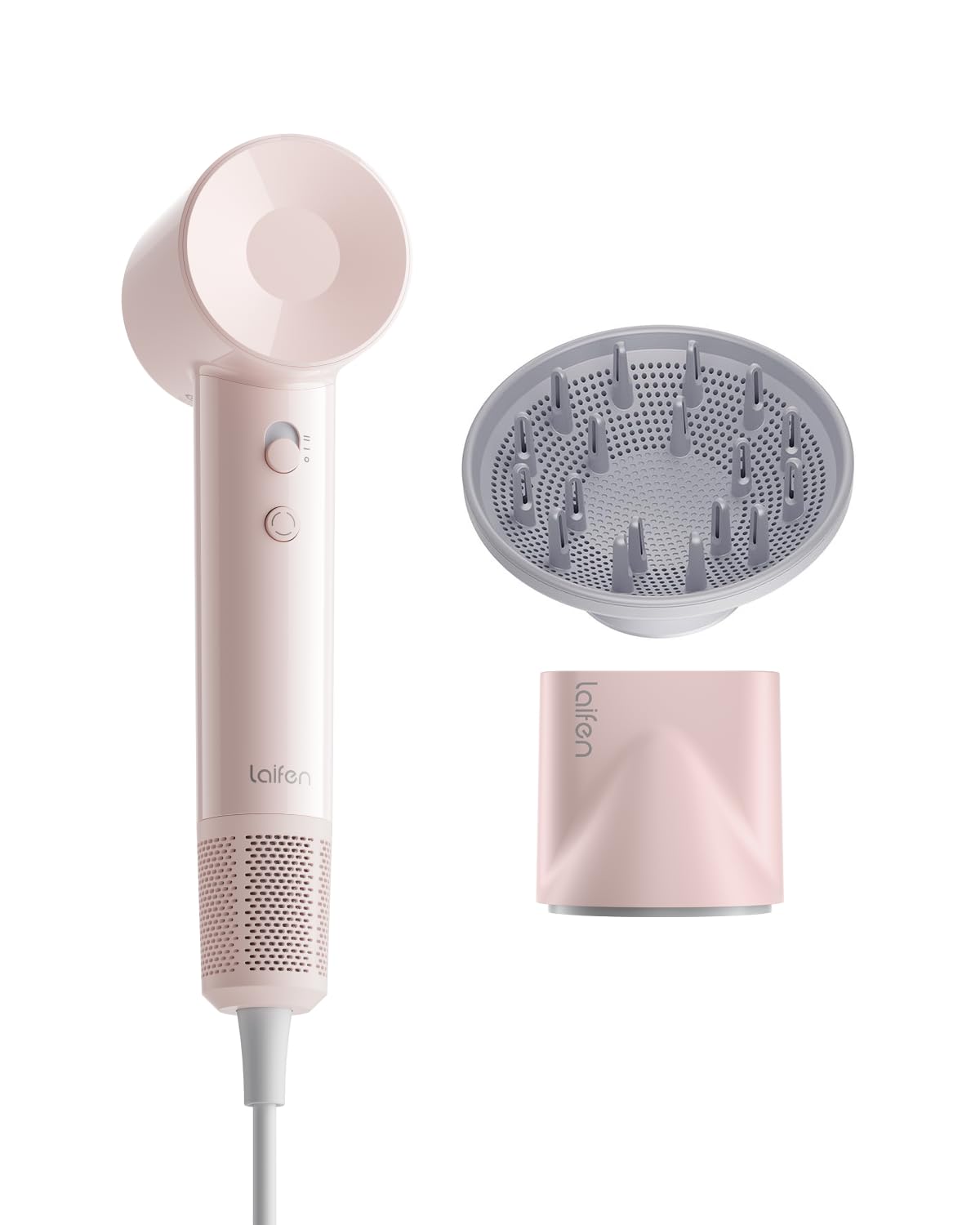 Laifen SE Lite High-Speed Ionic Hair Dryer front view in pink