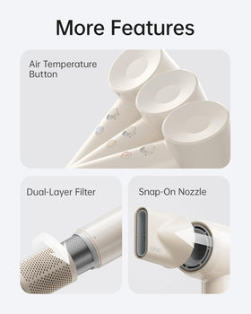 Laifen SE Lite Ionic Hair Dryer showcasing low-noise operation