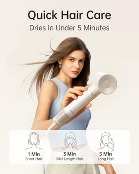 Laifen SE Lite Ionic Hair Dryer with diffuser attachment