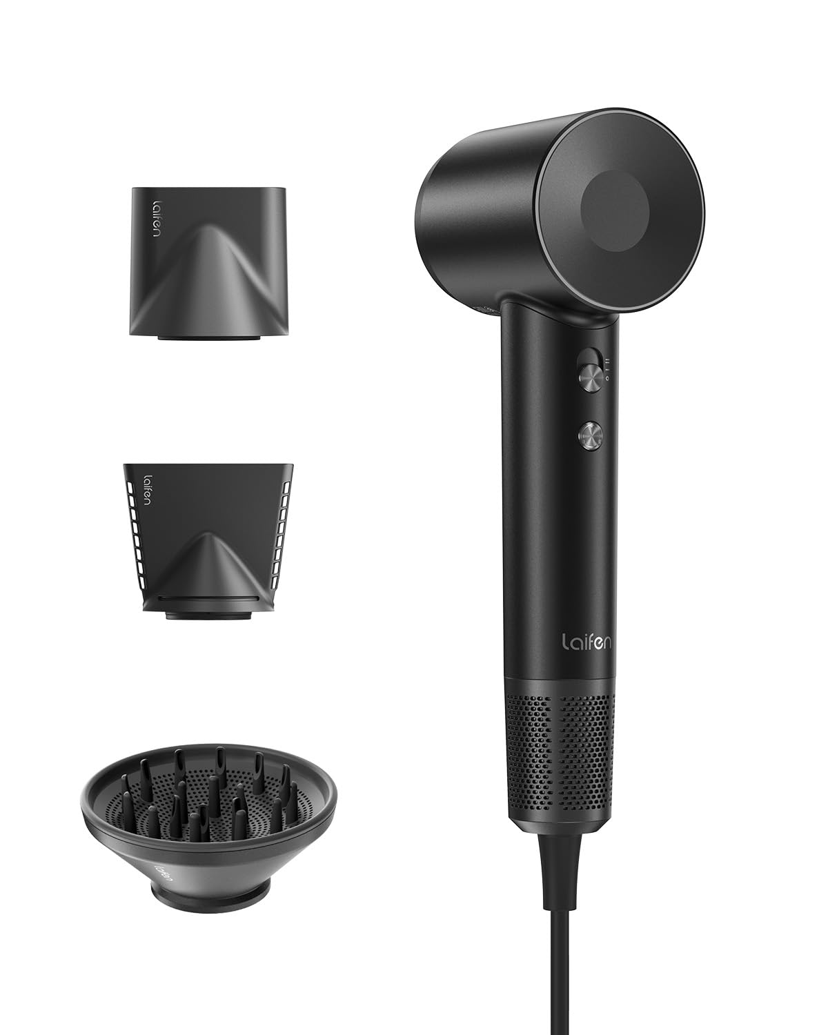 Laifen Swift Hair Dryer front view in black