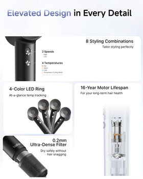 Laifen Swift Hair Dryer side view highlighting airflow design