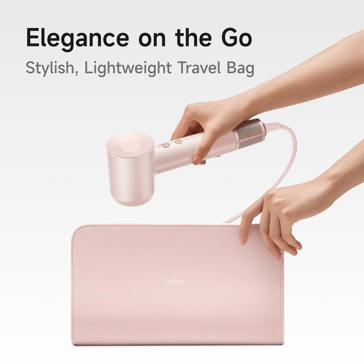 Laifen Swift Premium Hair Dryer on a bathroom counter