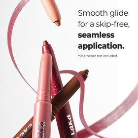 Laka Lip Liner #01 Bare Memory applied on lips