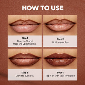Laka Lip Liner #01 Bare Memory on a makeup table