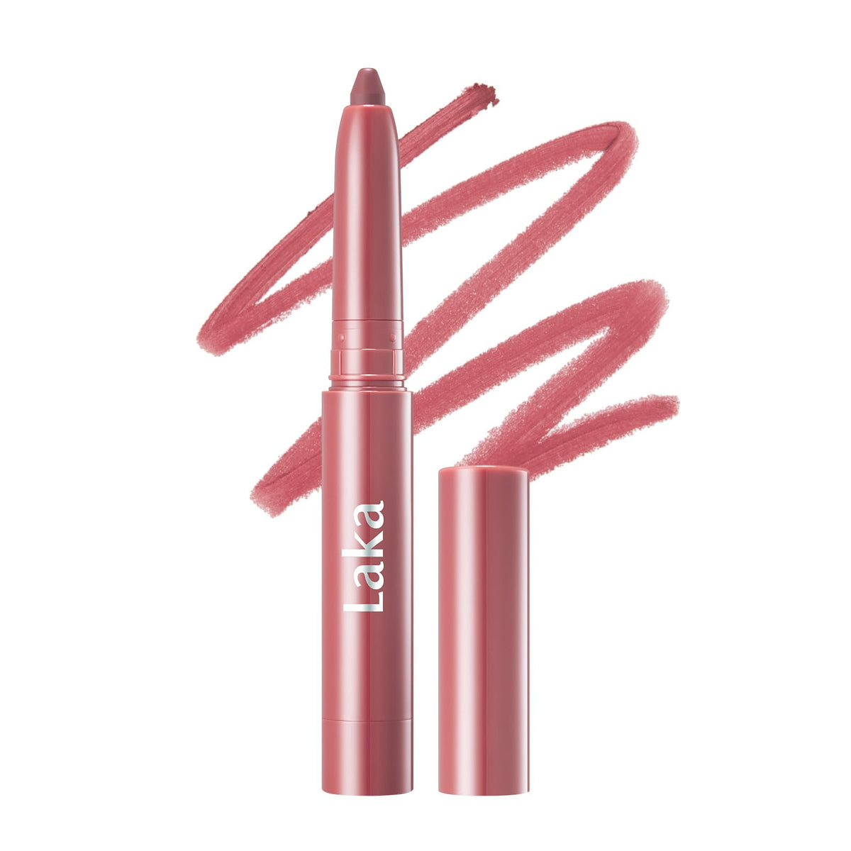 Laka Lip Liner #04 Rosy Talk front view with soft matte finish