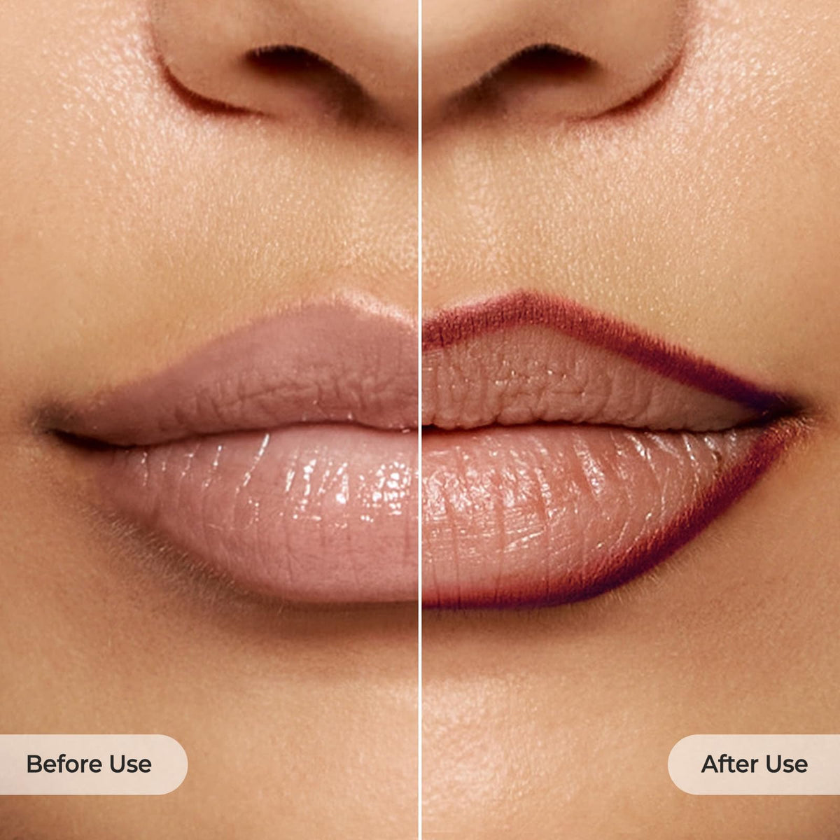 Laka Lip Liner Velvet Hour in use on model