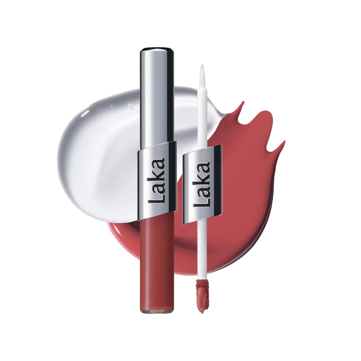 Laka Perfect Twin Lip dual-ended lipstick and gloss in packaging