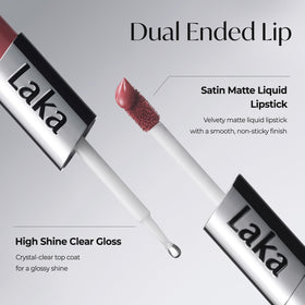 Laka Perfect Twin Lip showing matte lipstick applicator