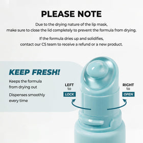 Laka Soothing Prep Lip Mask before and after use