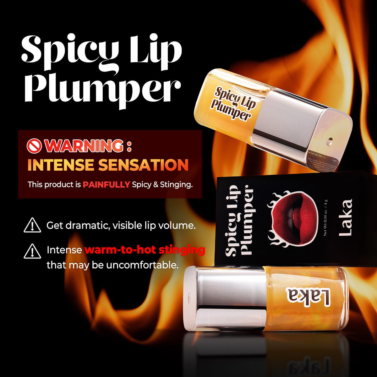 Laka Spicy Lip Plumper in lifestyle setting