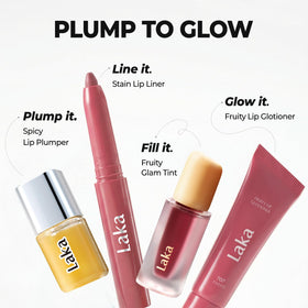 Laka Spicy Lip Plumper on model's lips