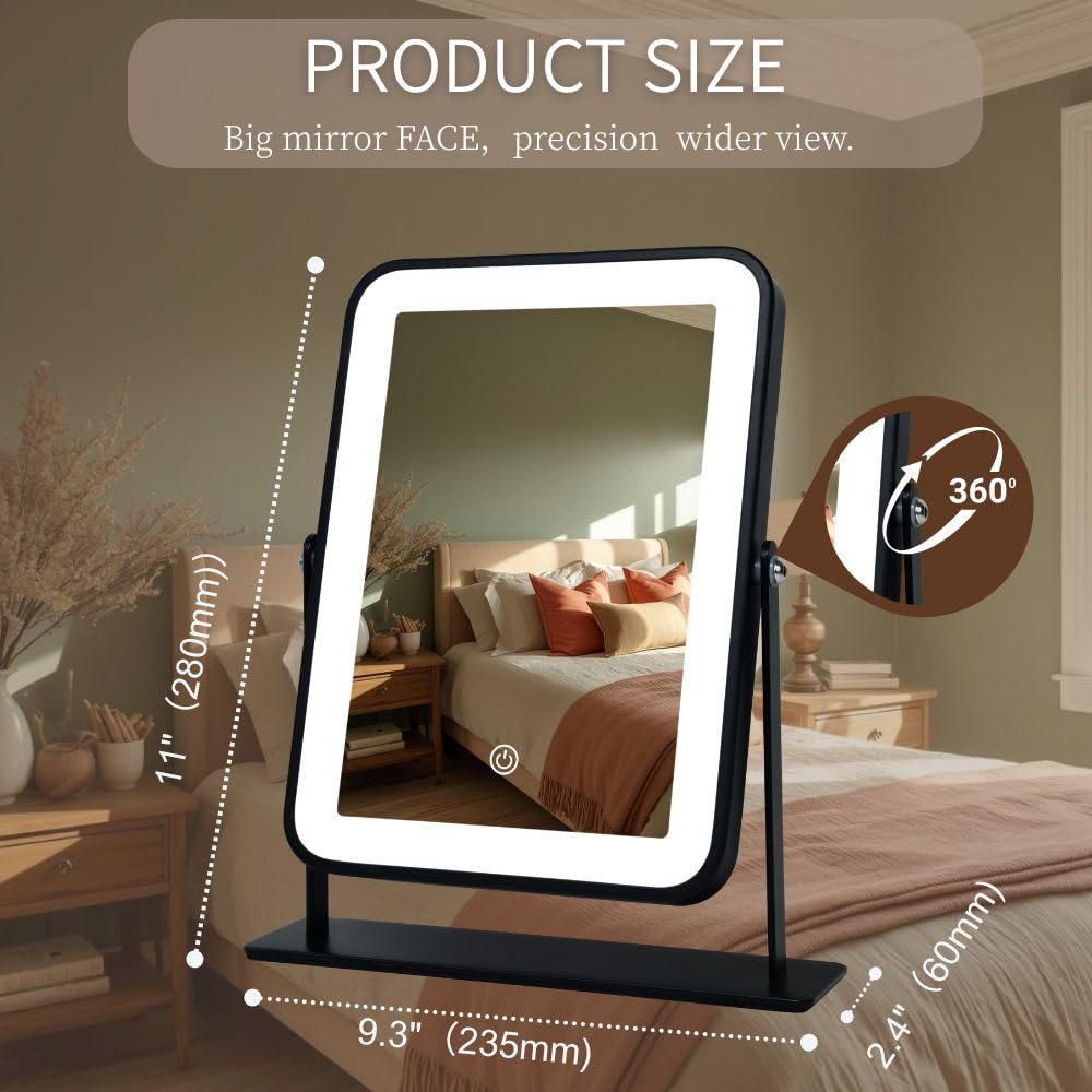 LAKFUES 11x9 large mirror reflecting full face