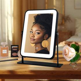 LAKFUES 11x9 makeup mirror with USB charging cable