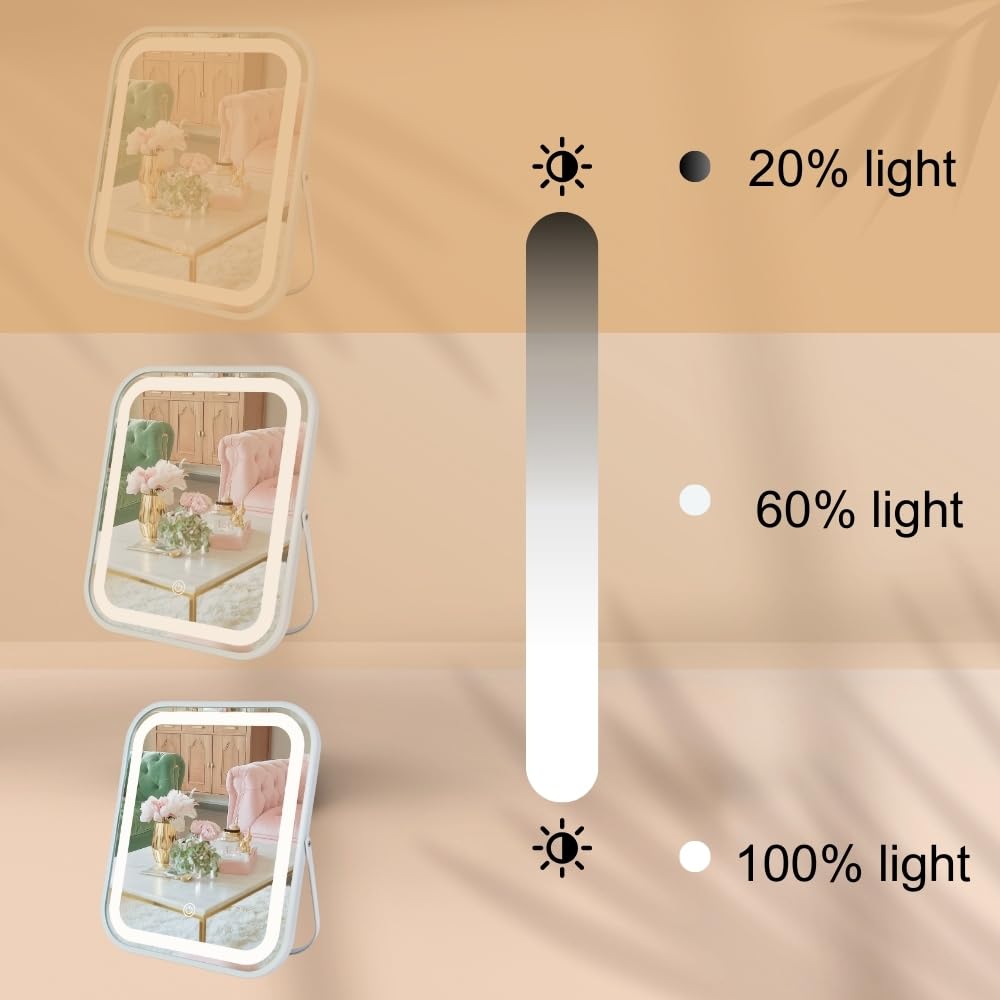LAKFUES LED Makeup Mirror compact size for travel