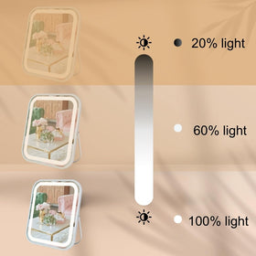 LAKFUES LED Makeup Mirror compact size for travel