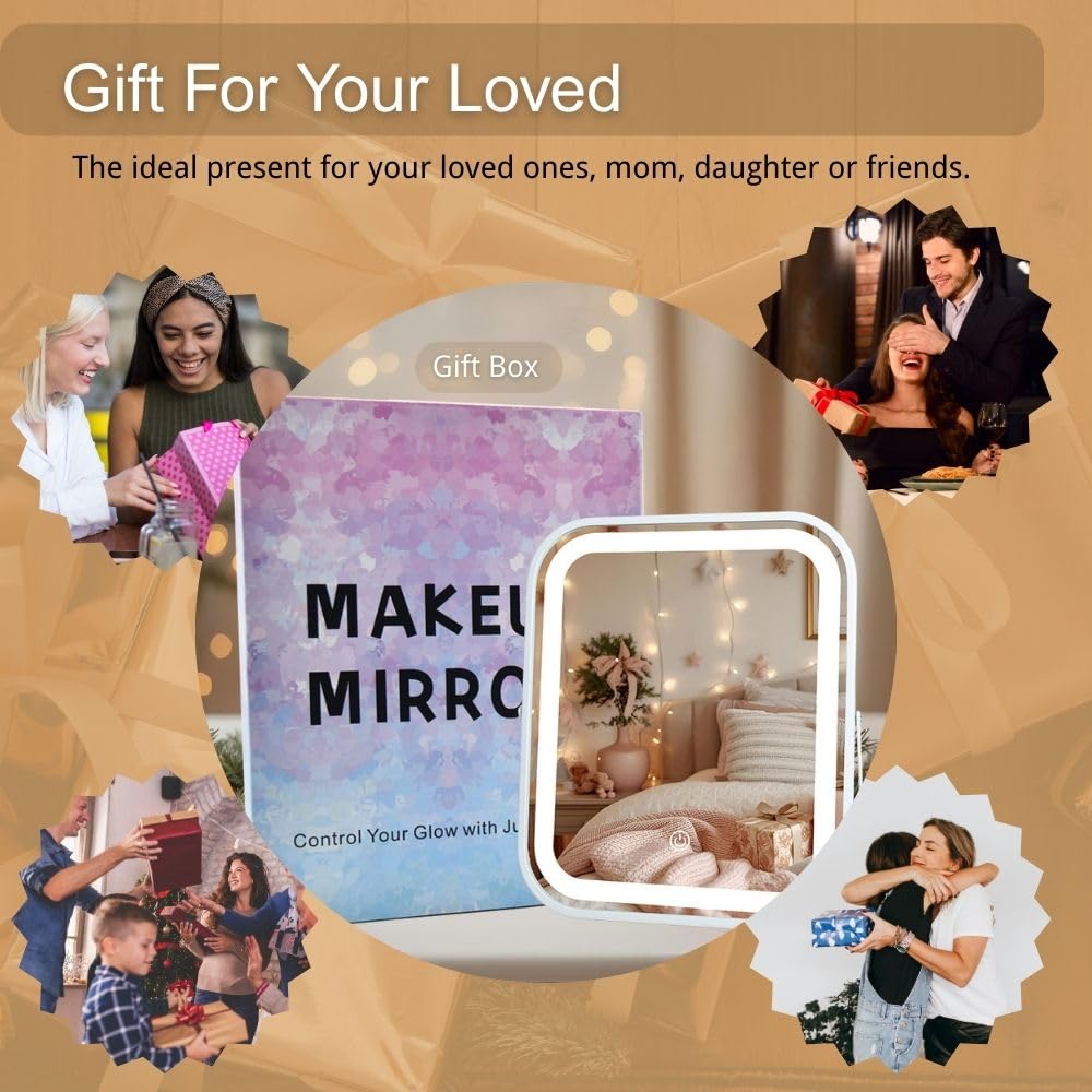 LAKFUES LED Makeup Mirror in a high-end gift box