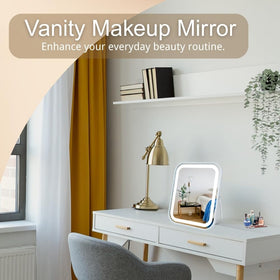 LAKFUES LED Makeup Mirror with elegant design on vanity