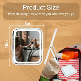 LAKFUES LED Makeup Mirror with USB charging port
