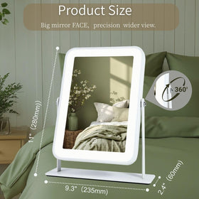LAKFUES Makeup Mirror demonstrating three colour temperature options