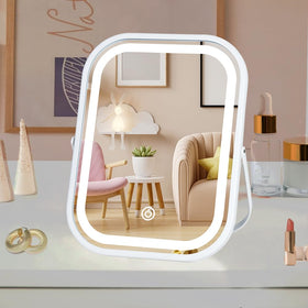 LAKFUES Vanity Mirror front view with LED lights