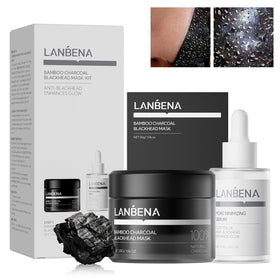LANBENA 3-in-1 Blackhead Removal Set including pore strips and serum