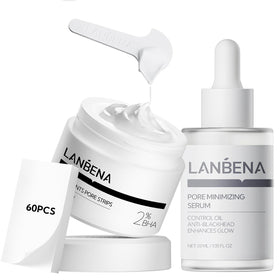 LANBENA 3 in 1 Blackhead Removing Set including pore strips and serum