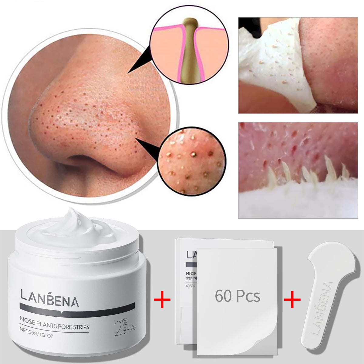 LANBENA Blackhead Remover Mask texture on hand