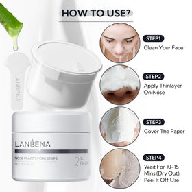 LANBENA Blackhead Remover Peel Off Mask on nose