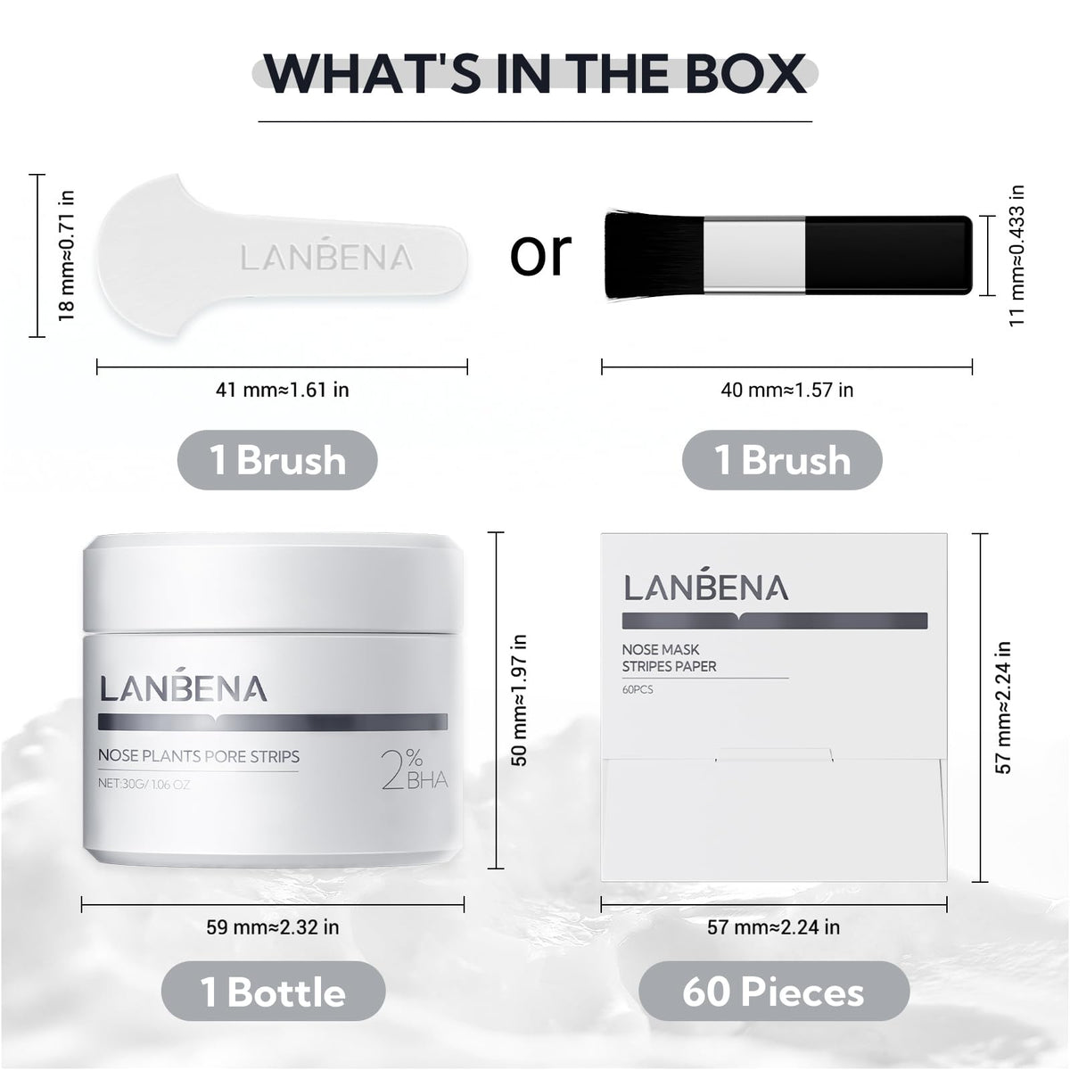 LANBENA Blackhead Remover Peel Off Mask with skincare tools