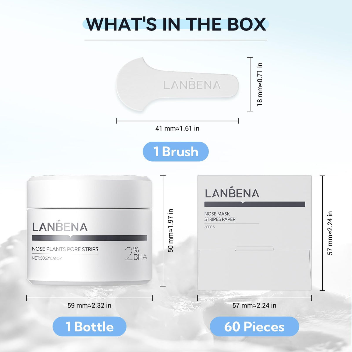 LANBENA Nose Strips showing individual strips
