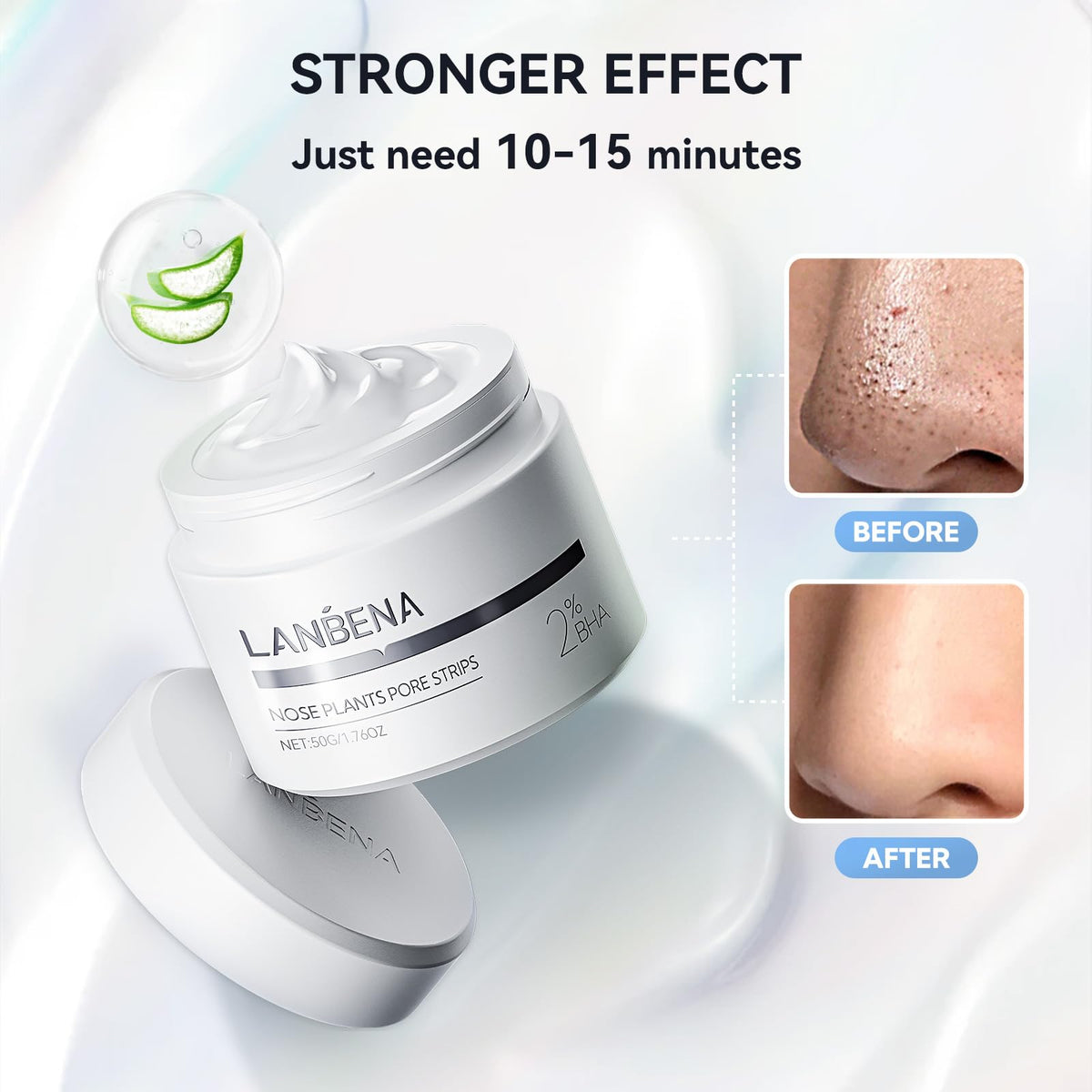 LANBENA Nose Strips with aloe vera extract ingredients