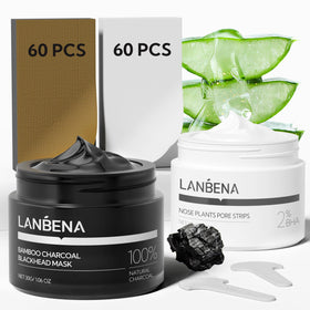 LANBENA pore strips and bamboo charcoal mask packaging front view
