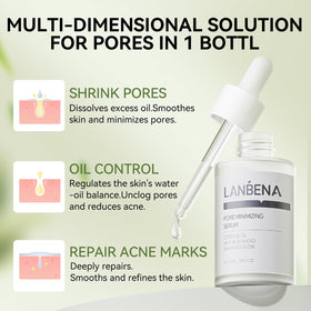 LANBENA product set arranged on a bathroom counter