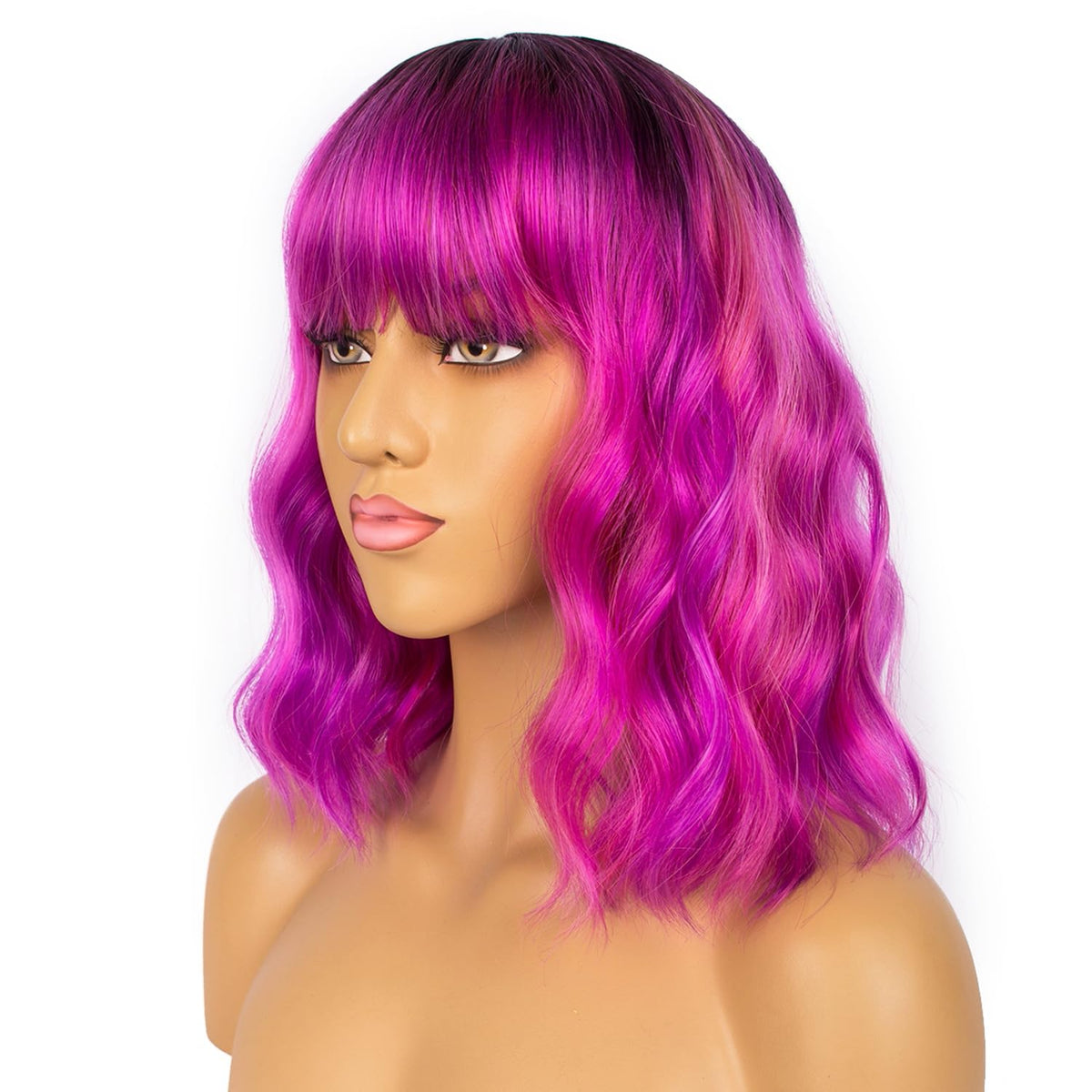 LANCAINI Colourful Short Bob Wig packaging with care instructions